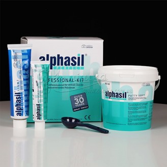 Відбитковий матеріал alphasil PERFECT Професійний-Набір2/1х900мл alphasil PERFECT PUTTY SOFT+1х150мл alphasil PERFECT LIGHT+1х60мл alphasil PERFECT ACTIVATOR PASTE без ДБТЛ+1хблок для замішування.Muller-Omicron Dental Німеччина.
